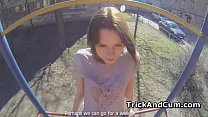Verrücktes Ruslana, das Sex auf den Spiongläsern im Freien hat