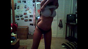 Webcam girl dancing and stripping