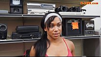 Muscular chick slammed by nasty pawn guy in the backroom