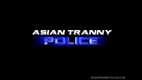 Asian police tranny fucked in her tight ass
