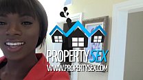 PropertySex - красивая черная агент по недвижимости занимается межрасовым сексом с покупателем