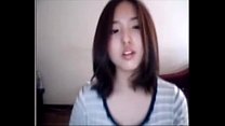 Garota coreana com webcam