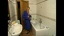 Gorgeous italian blonde mature gets in the bathroom