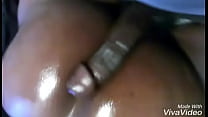 Silent orgasm for thick ebony visitor..