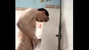 Vietnamese gay big butt shower