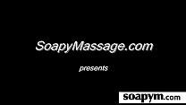 Babe gives erotic soapy massage 9