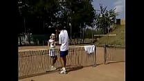 Teen Playing anal tennis