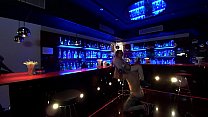 Eric Manly e Eva no outono fazendo cunilíngua no bar VIP da sala Luxx