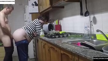 She has arrived from shopping and they fuck in the kitchen with Claudia Marie ctdx