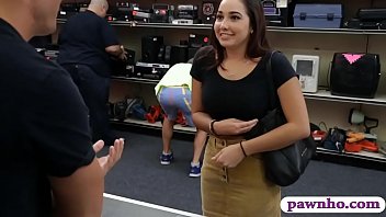 Busty college babe pounded by pawn dude