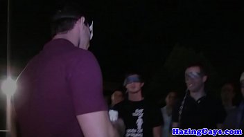 Blindfolded gay teens humiliated at the party