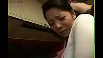 Hot Japanese Asian step Mom fucks her in Kitchen