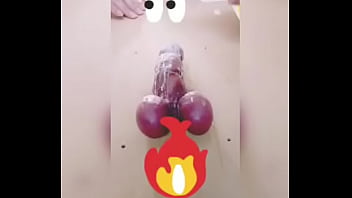 wax on the toy cock