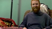 Red hair convict Chris prepares his cock for a blowjob