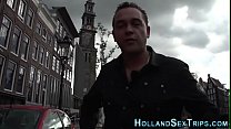 オランダの売春婦の口が精液