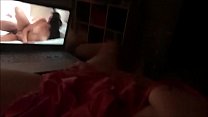 Busty Babe Fingering Herself While Watching Porn