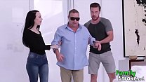 Blinded Stepdaddy Cheated by Stepdaughter and Stepbrother: Full HD FamilyStroke.net