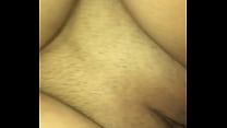Squirting on her huge tits