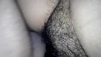 I leave the semen in her hairy pussy