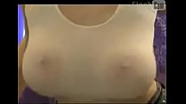 Busty Blonde Webcam Slut Oil and Water Show