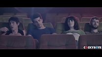Lass uns ins Kino gehen ??! Französischer Porno mit Arad WinWin, Dato Foland, Levi Karter & Valentin Braun