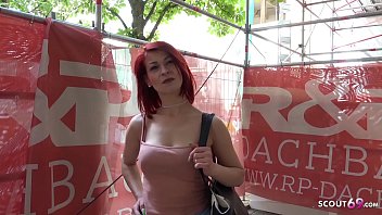 GERMAN SCOUT - A estudante ruiva Jenny fodeu por dinheiro em um casting de rua