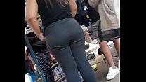 Big ass on the street shopping
