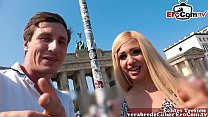 EroCom Date - немецкую блондинку отбуксировали на настоящем кастинге для свидания вслепую и трахнули без резины
