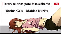 JOI hentai in Spanish with Kurisu from Steins Gate, a special experiment.
