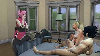 Sakura findet ihre Freundin Ino mit ihrem Ehemann Sasuke Marriage Room Naruto Hentai NTR