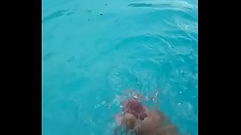 relaxing handjob in the water