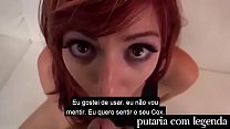 Hot redhead was on test she couldn't stand it and gave a hot blowjob - Lauren Philips - Putaria com Legenda