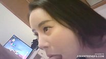 Chinesische Freundin mit kleinen Titten im sexy Outfit wird gefickt