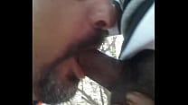 sucking a black man at the park