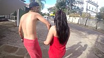 Husband leaves wife naked in the street and she hitches a ride with another.