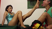 Gorgeous brazilian brunette Mila Nadi teases Sub Lony with her feet in Addicted to Feet  by LonY Fetiches