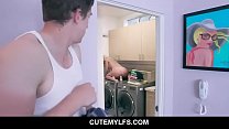 Thick-MILF Stepmom Madelyn Monroe StepFamily Sex Orgasm With Stepson On Washing Machine
