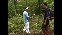 Lonely twinky walker gets ass-shagged in the woods