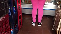 Big ass mature in pink leggings