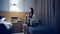 Chinese Peripheral Female Compensated Dating Secret Live Live-Chica valiosa y de pelo largo, se pone tacones negros de seda, lame el culo, mamada, hardcore