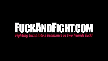 Blonde twink Richard Hicks bareback riding adorable wrestler