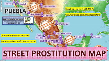 Puebla, Mexiko ... Straßenprostitutionskarte, Massage, Blowjob, Gesichtsbehandlung