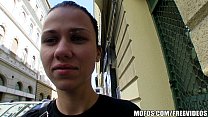 Natural Czech girl is paid cash to take a huge cock