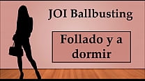 (Auf Spanisch) JOI Ballbusting Anal und mit einem Dildo schlafen