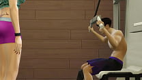 Японская мама помогает сыну в спортзале, чтобы мотивировать его к соревнованиям