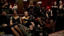 Slaves rough fucked at bdsm party