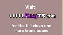 Busty trans babe rimming asian ass in trio
