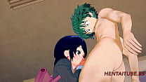 Boku No Hero Ladybug Hentai 3D - Ladybug Handjob and Blowjob to Deku (Midoriya Izuku) e cums in her mouth