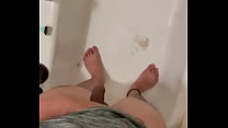Pissing in my dirty tub