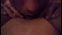 Licking her pussy as she moans